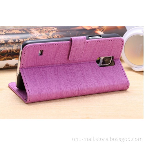 2015 Newest Wood Texture Wallet Flip Cover Leather Case for Samsung Galaxy S6
